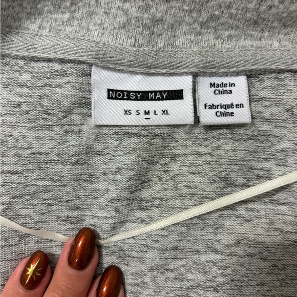 Noisy May Heather Gray Long Cardigan - Picture 2 of 6